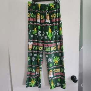 Elf Son Of A Nutcracker Graphic Fleece P.J Pant Size Small